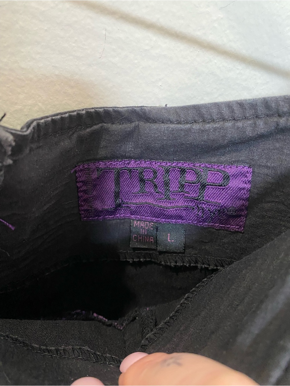 Rare Vintage Y2K Tripp NYC Purple & Black Striped Pleated Mini Skirt - Picture 3 of 6